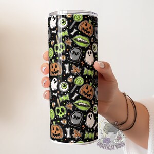 Cute Spooky Tumbler | Ghosts and Pumpkins Cup | Halloween Tumbler | Spooky Things