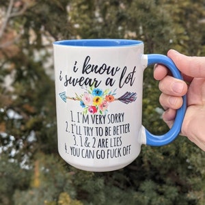 Funny Coffee Mug | Swearing Travel Mug | Birthday Gift Her | Personalized Mug