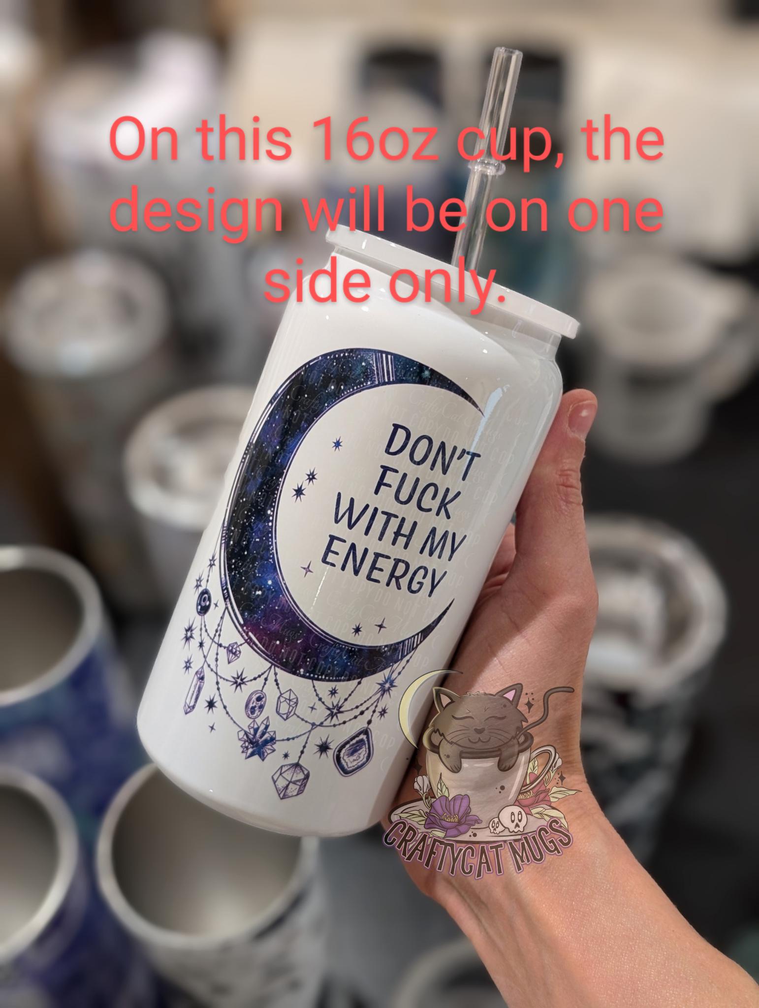 Witchy Gifts | Gift for Her | Travel Mug | Don't Fu*k with my Energy Moon Mug | Witch Mug | Personalized Gifts | Witchcraft