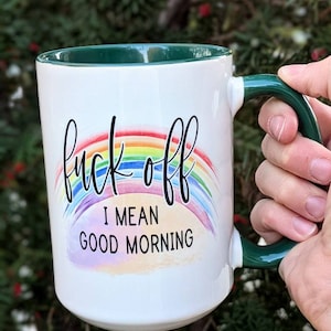 Funny Coffee Mug | F*ck Off I Mean Good Morning | Birthday Gift Her | Personalized Mug | Travel Mug