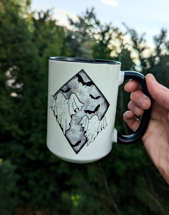 Halloween Coffee Mug | Spooky Mug | Bats Coffee Mug | Ghost Coffee Mug | Personalized Mug