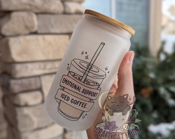 Iced Coffee Glass | Funny Mental Health Cup