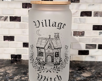 Glass Can | Iced Coffee Cup | Village Witch | Witchy Gifts