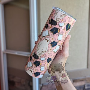 Ghost Tumbler | Reader Tumbler | Spooky Book Cup | Halloween Bookish Tumbler