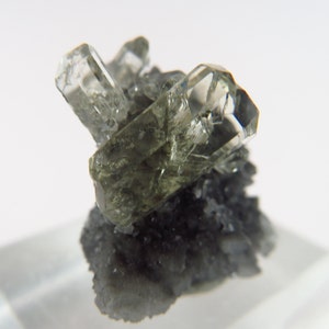 Gem Barite Crystals on Druzy Quartz Meikle Mine, Nevada image 1