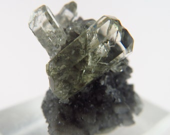 Gem Barite Crystals on Druzy Quartz - Meikle Mine, Nevada