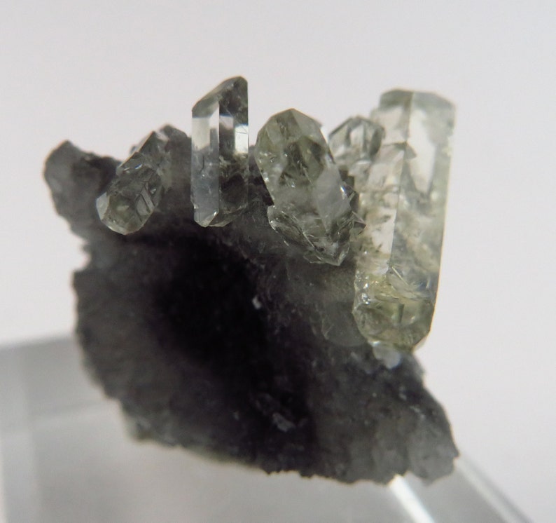 Gem Barite Crystals on Druzy Quartz Meikle Mine, Nevada image 3