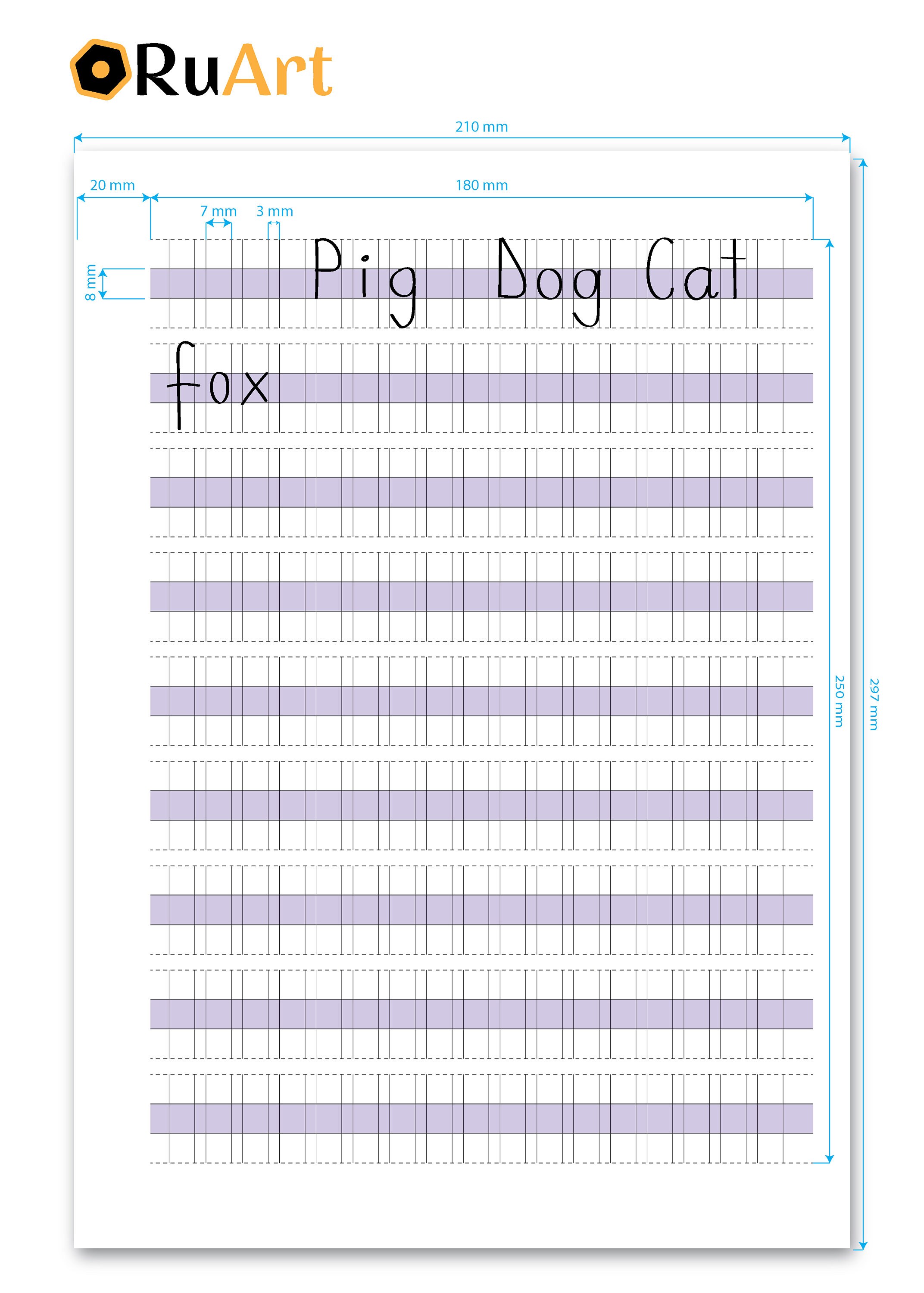 Handwriting practice sheets. For preschool kids. 50 sheets. | Etsy