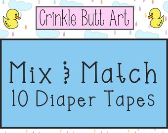 Mélangez et associez 10 rubans adhésifs pour couches ABDL par CBA