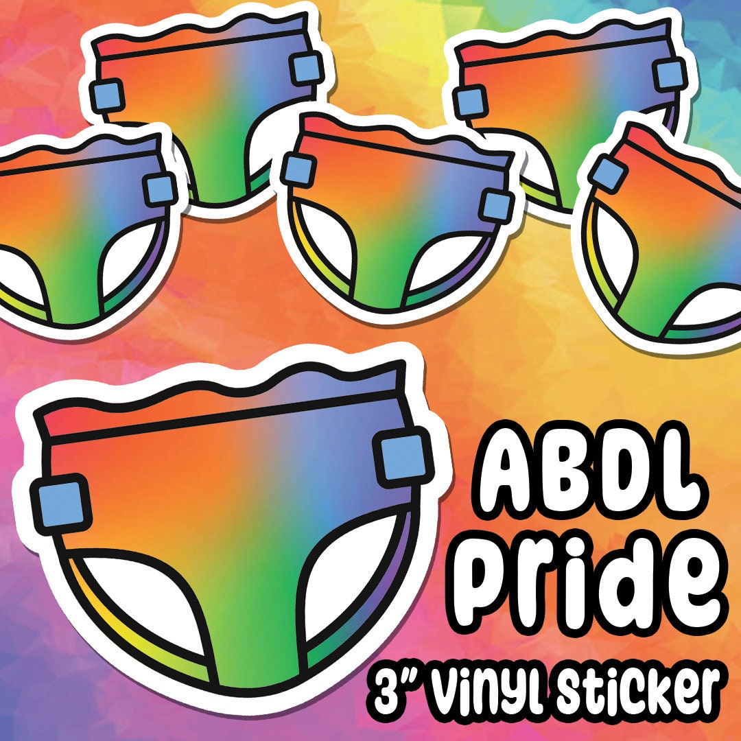 CLEARANCE ABDL Pride Sticker, 3” Vinyl Sticker - Etsy