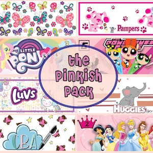 &quot;ABDL Diaper Tapes x8, &quot;&quot;The Pinkish Pack&quot;&quot;&quot;