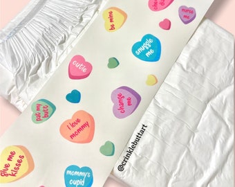 Ruban adhésif pour couches ABDL « Candy Hearts »