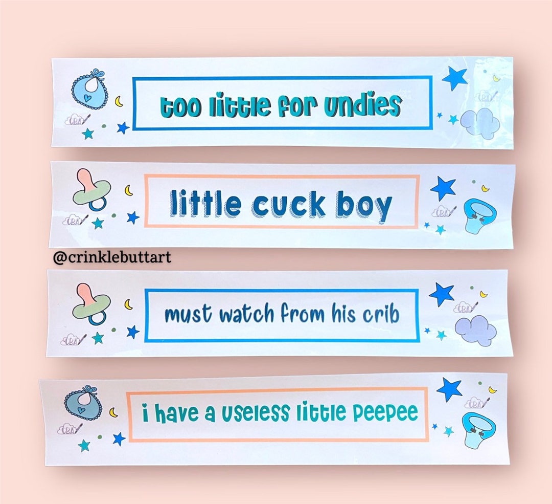 ABDL Skinny Diaper Tapes X4 “little Boy Cuck Pack” - Etsy