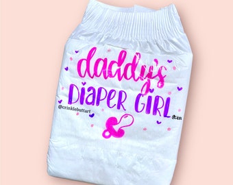 ABDL Adult Baby Diaper, "Daddy’s Diaper Girl"