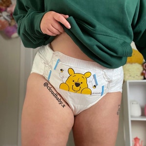 ABDL Diaper Tape &quot;Pooh Bear&quot;