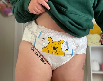 ABDL Diaper Tape "Pooh Bear"