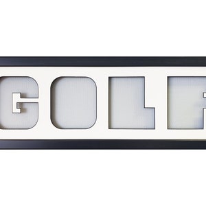 White Golf photo collage &quot;Letter Frame&quot; Handcrafted 9 X 25.5 X .75