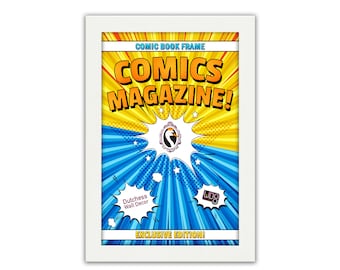 Comic Book Frame - Ready Made White Frame with Glass