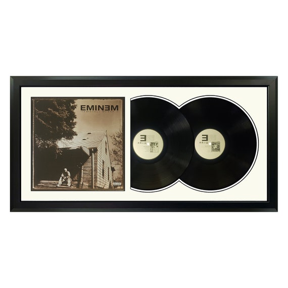 Eminem the Marshall Mathers LP Framed Double Album White Mat and Black  Frame. 17.5 X 34.5 