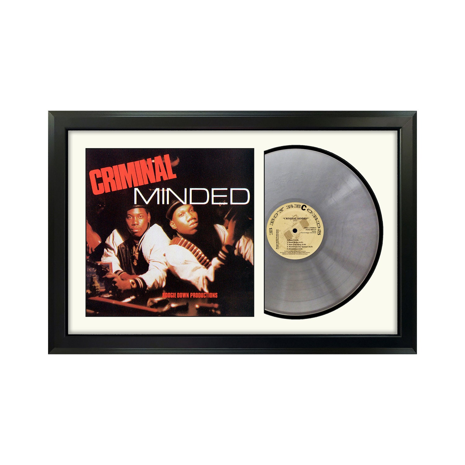 Boogie Down Productions - Criminal Minded - Framed Vinyl Record - Etsy