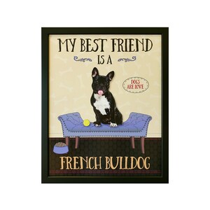 French Bull Dog Framed Wall Decor