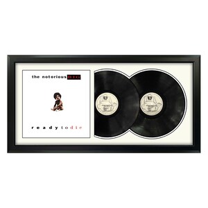 The Notorious B.I.G - Ready to Die - Framed Double Album -  17.5&quot; x 34.5&quot; - Framed Vinyl - White Mat and Black Frame