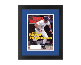 George Brett, Original Sports Illustrated Magazine October 5, 1992 Issue. Framed in Kansas City Royals Team Colors