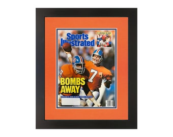 Framed John Elway Sports Illustrated Magazine, Broncos Team Colors