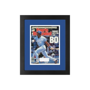 Bo Jackson, Original Sports Illustrated Magazine June 12, 1989 Issue. Framed in Kansas City Royals Team Colors