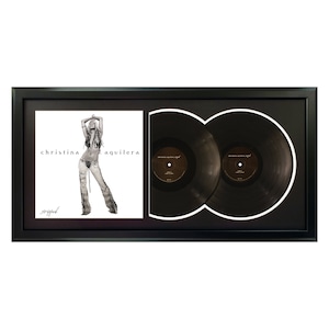 Christina Aguilera - Stripped - Framed Double Album - Black Mat and Black Frame. 17.5&quot; x 34.5&quot;