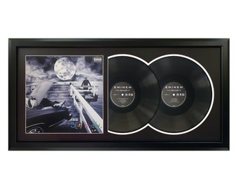 Eminem - The Slim Shady LP - Framed Double Album - Black Mat and Black Frame. 17.5" x 34.5"