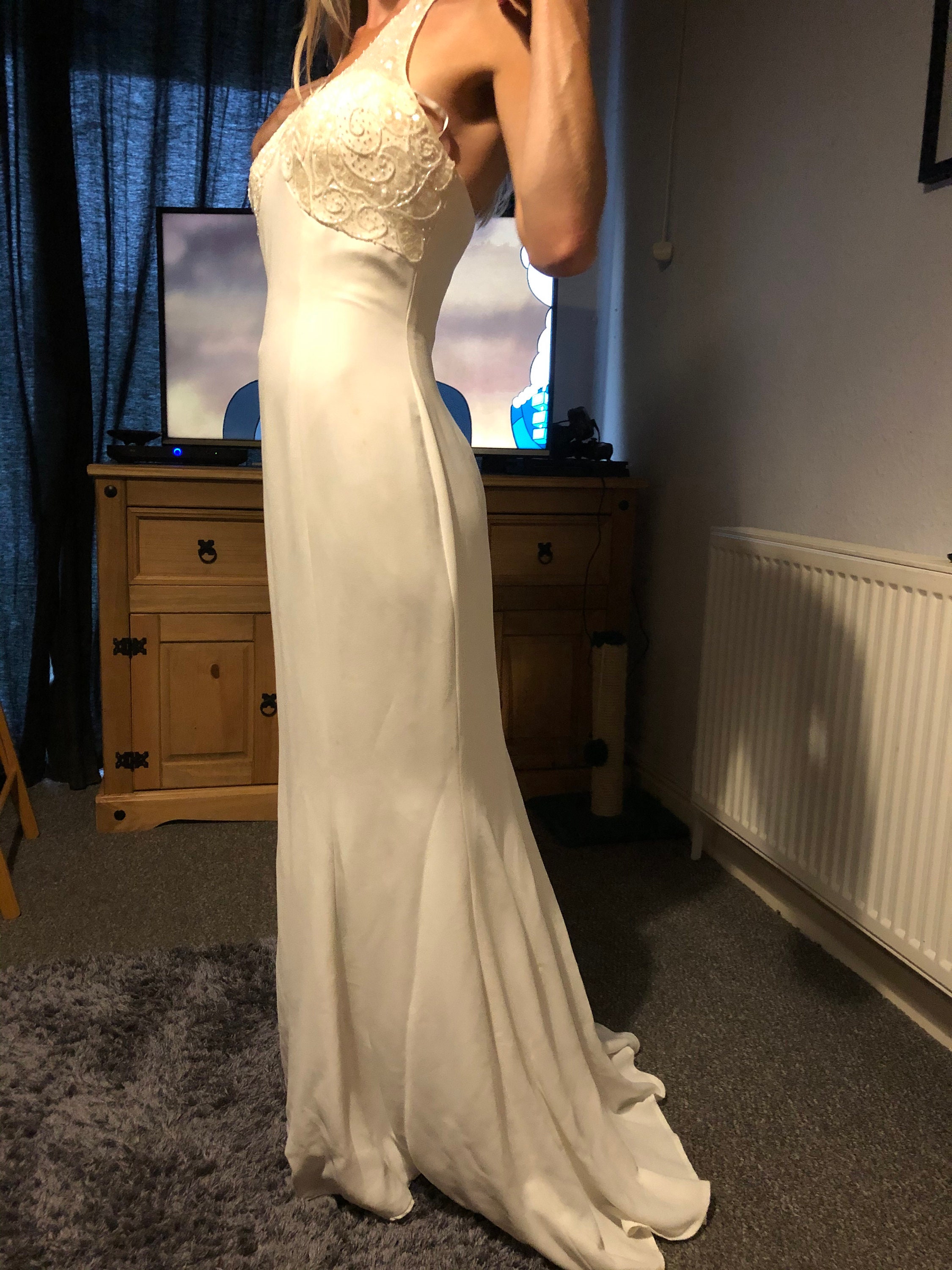 Vintage silk wedding gown Clearance