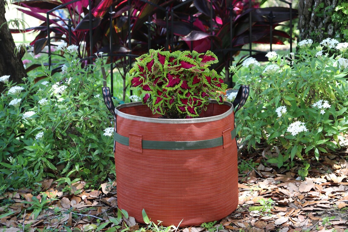 Santa Fe Woven Fabric Soft Planter Pots W/air Bottom Panel. 9 & 6