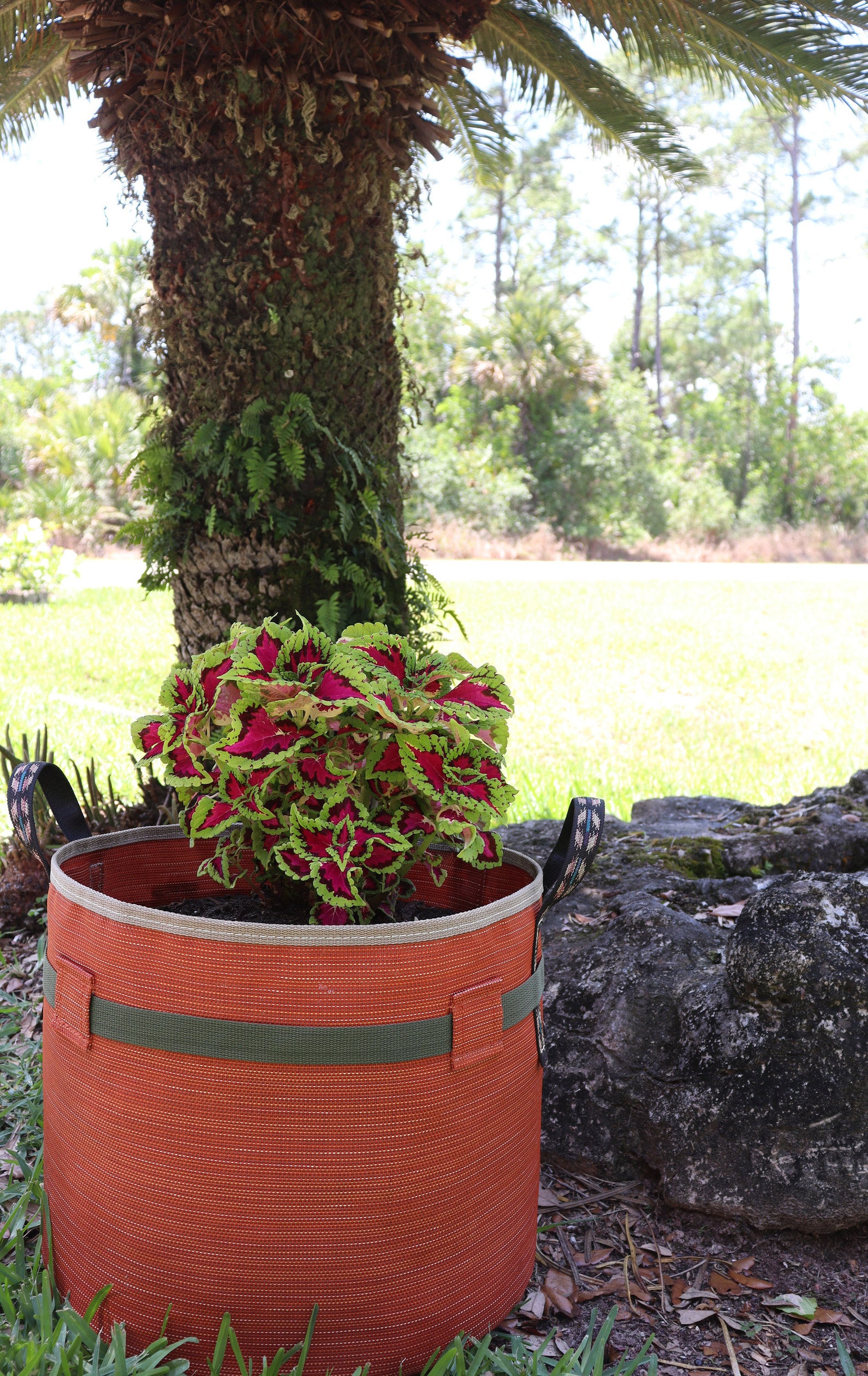 Santa Fe Woven Fabric Soft Planter Pots W/air Bottom Panel. 9 & 6