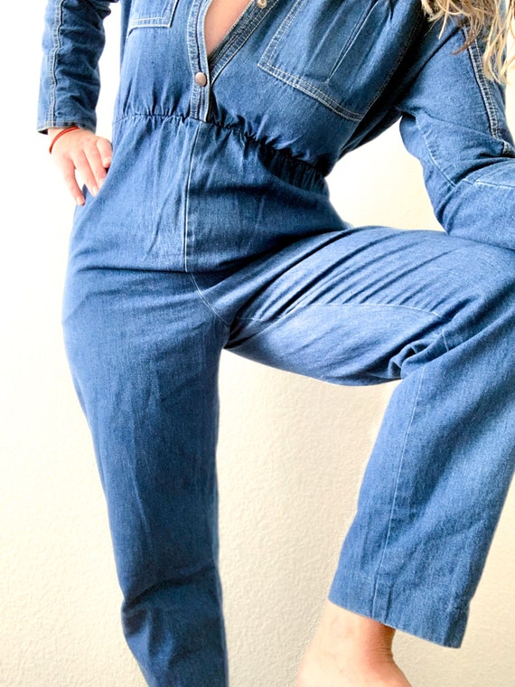 vintage denim jumpsuit