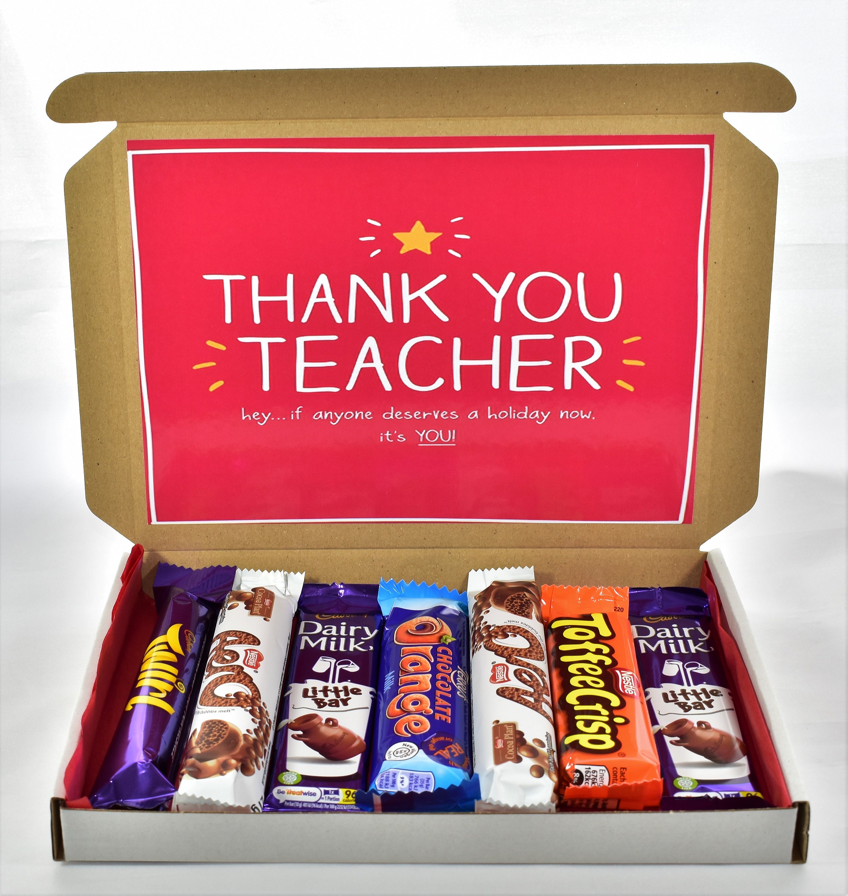 Thank You Teacher Chocolate Hamper Selection Box Gift Etsy