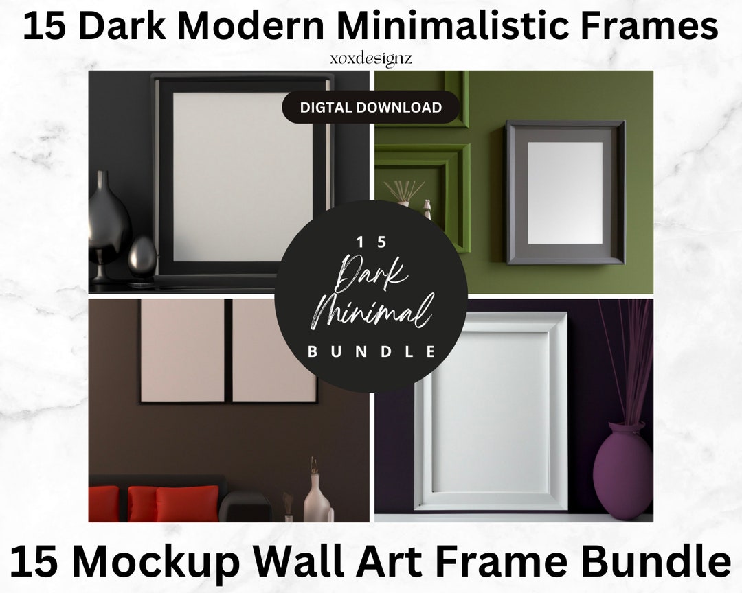 15 Wall Art Frame Mockup Bundle, Frame Mock up Bundle, Modern ...