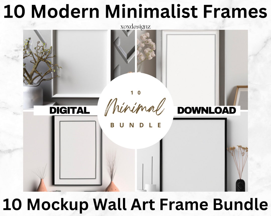 10 Wall Art Frame Mockup Bundle, Frame Mock up Bundle, Modern ...