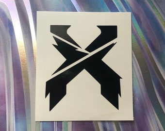 X DJ decal / sticker - X car decal - X Bumper Sticker - Edm car decals - Hippie Dripz car decals