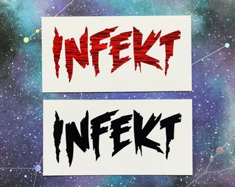 Infekt decal / sticker - Infekt car decal - Infekt Bumper Sticker - Edm car decals - Hippie Dripz car decals