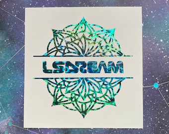 LSDREAM mandala decal / sticker - LSDream car decal - LSDream Bumper Sticker - Edm car decals - Hippie Dripz car decals