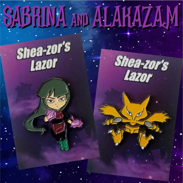 SABRINA and ALAKAZAM Soft Enamel Pin Set