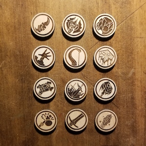 WoW Class Wooden Pins (Circle)