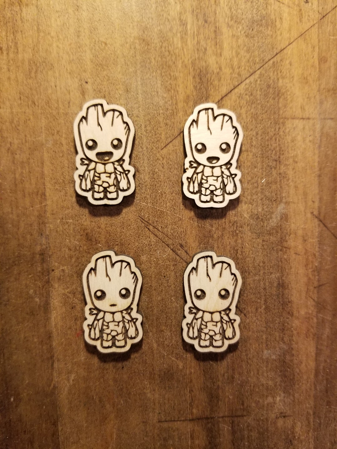 Baby Groot Wooden Pins - Etsy