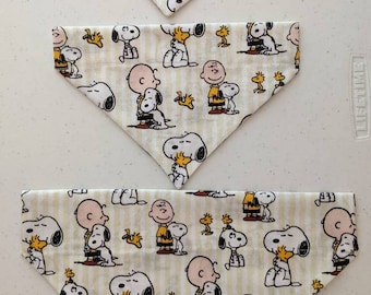 FREE SHIPPING Snoopy and Woodstock Dog or Cat Bandana XS S M L 
