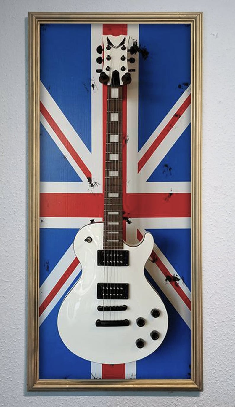 Guitar Frames Display Walldeco Gitarre Wandhalterung Flags Etsy