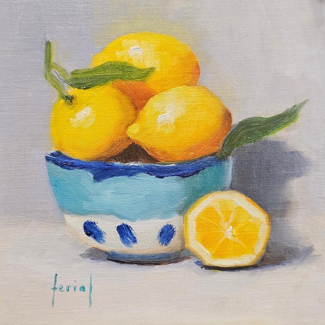 水彩画　limone Roses Cup and Limone Painting Original Watercolor Art 11x8