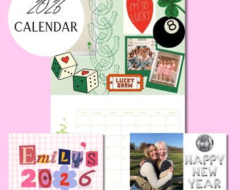 EDITABLE 2026 Photo Calendar Template: Customizable Wall Art (Instant Download)