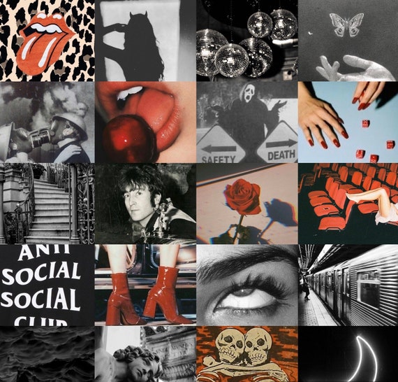 Grunge Wall Collage Kit 50 85 125 165 0 Pcs Trendy Dark Etsy Grunge Wall Collage Kit 50 85 125 165 0 Pcs Trendy Dark Etsy