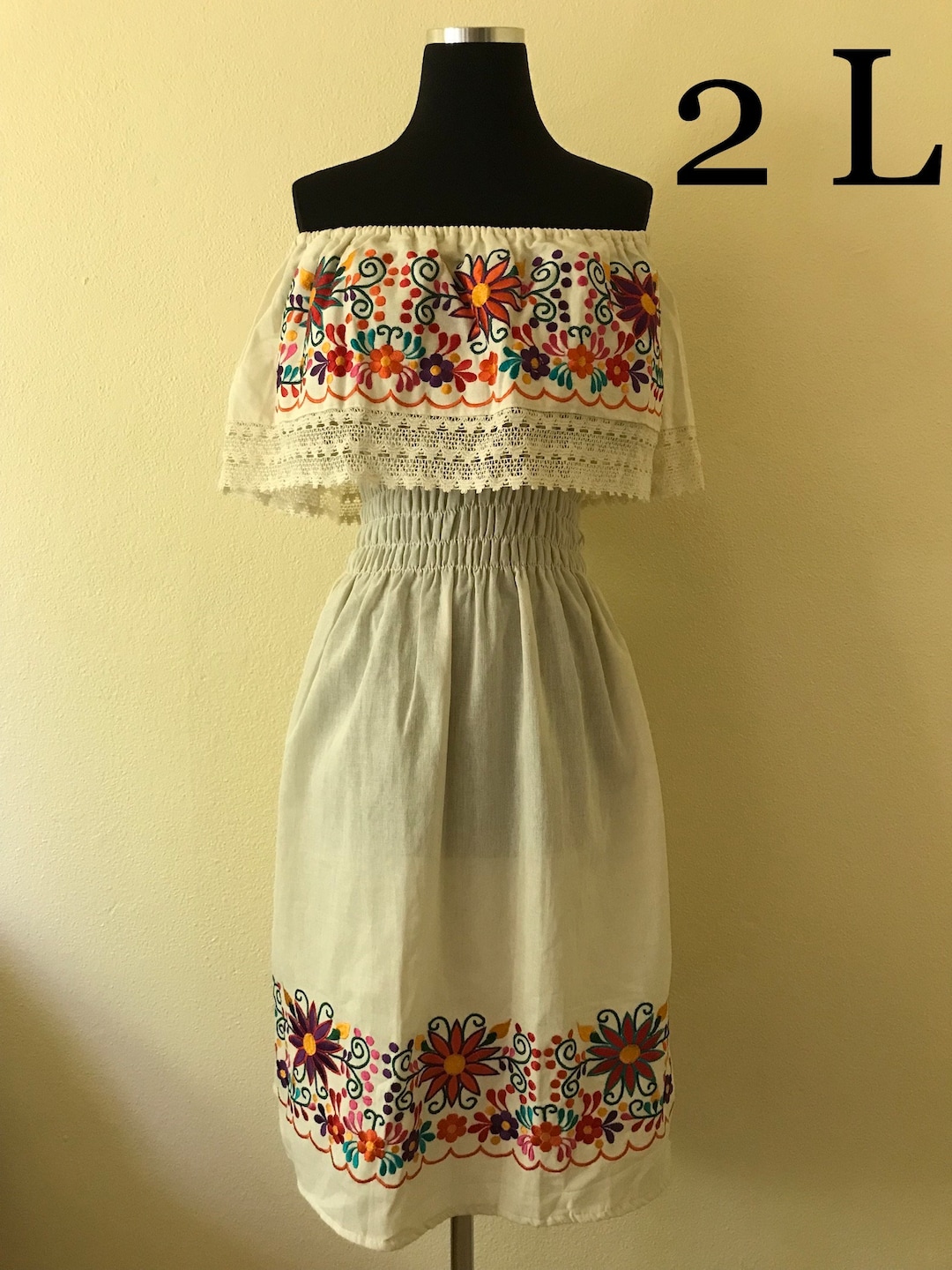Mexican embroidered floral dress Mexican embroidered floral dress
